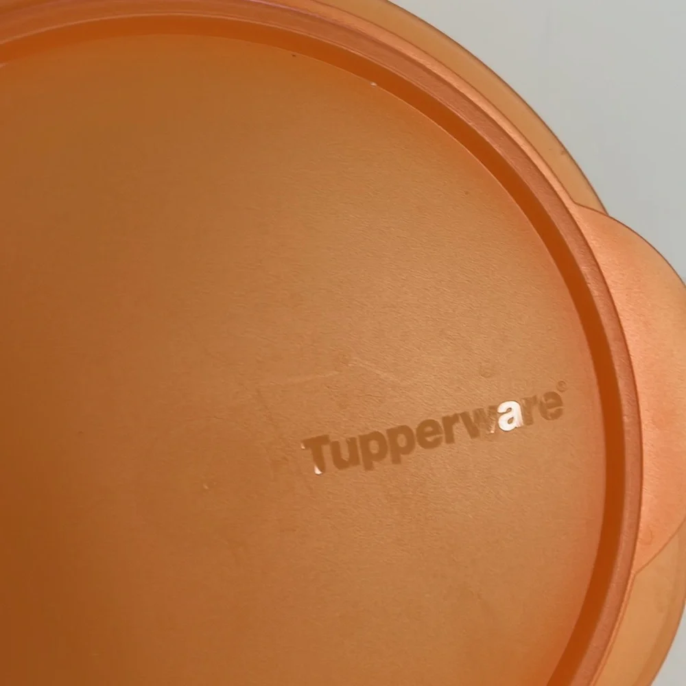 Tupperware Bowl Flat Out Collapsible Food Storage Serving Orange 4 Cup NWT
